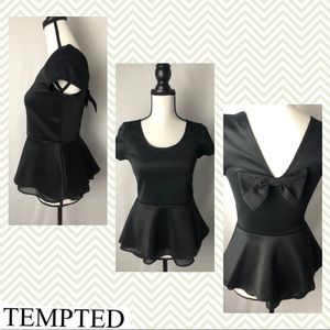 Black Peplum Top